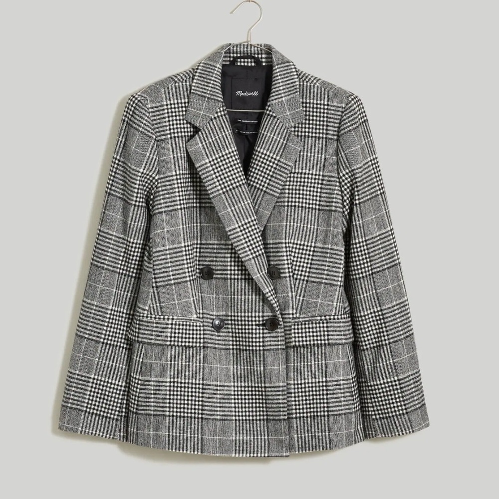 Madewell Rosedale Blazer in Plaid, NWT